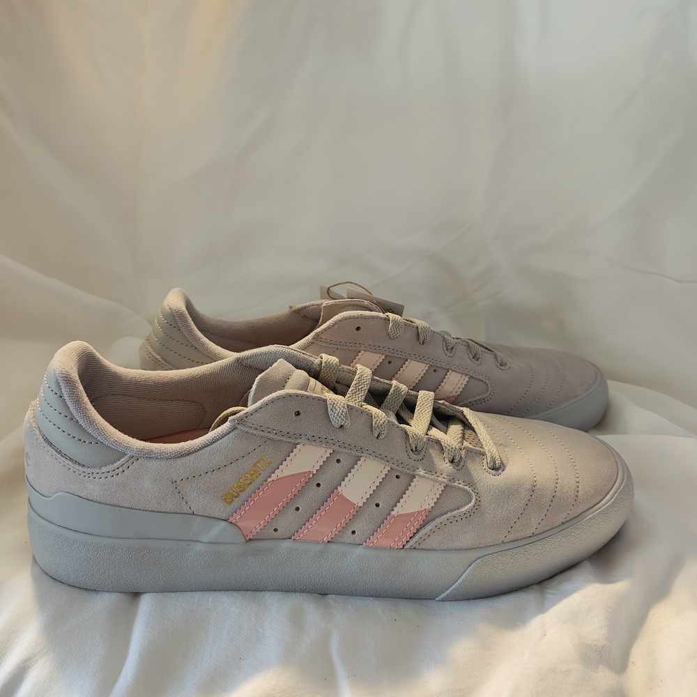 Adidas X Dime Buzenitz Men's Pink and Gray Skateboard Sneakers